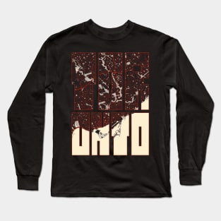 Toronto, Canada City Map Typography - Vector Long Sleeve T-Shirt